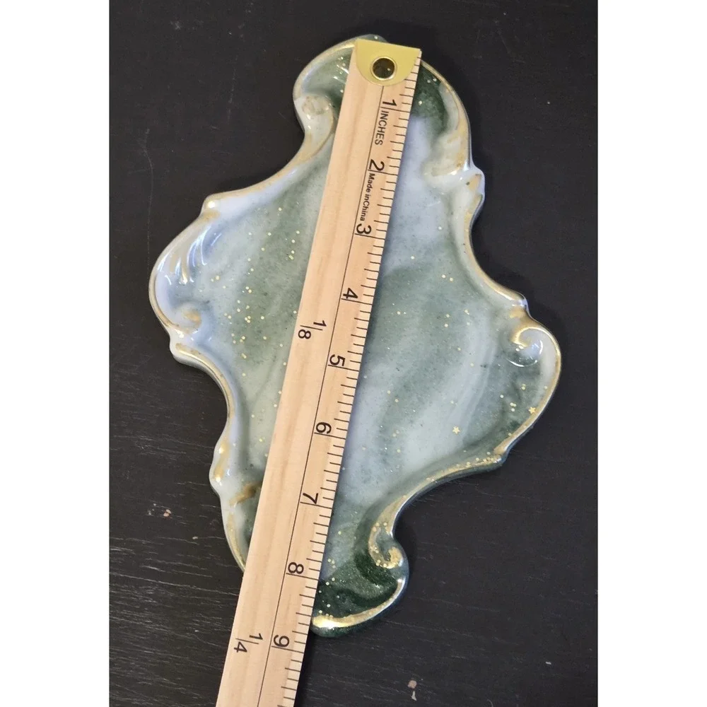 Antique Gold Trinket Tray  Baroque Resin Jewelry Trinket Dish‎ Handmade Decor